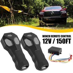 2PCS Wireless Electric Winch Remote Control Kit 12V Handset 150FT for Jeep EPY - Picture 1 of 10