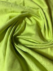 *Clearance*Lime Green Cotton Sateen Floral Self Jacquard Dress Crafts Fabric 58"