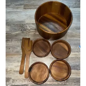 7 piezas - tazón grande para ensaladas con servidores y 4 individuales - Imagen 1 de 3