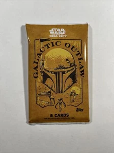 2022 TOPPS STAR WARS THE BOOK OF BOBA FETT FACTORY SEALED PACK GALACTIC OUTLAW! - Picture 1 of 2