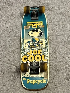 Vintage Nash Skateboard Peanuts Snoopy - Proprietà di Joe Cool - Pupcycle 1971 - Blu - Foto 1 di 14