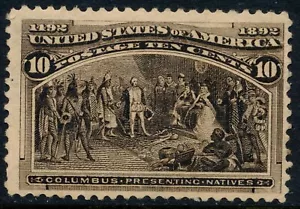 US #237, MH, 1893, 10c kolumbianische Ausstellungsausgabe - Bild 1 von 3