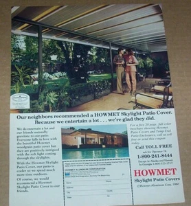 1980 print ad - Howmet Aluminum skylight patio covers Mesquite Texas advertising - Picture 1 of 1
