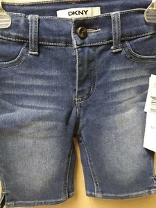 DKNY Kids Denim Bermuda Shorts Little Girls Size 4, 5 Blue Canal St Wash - Picture 1 of 7