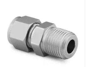 Swagelok SS-600-1-4, Male Connector, 3/8 in. Tube OD x 1/4 in. Male NPT - Picture 1 of 7