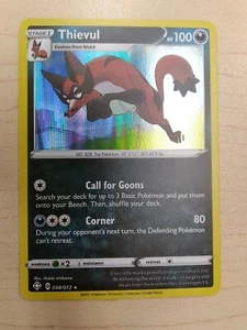 Thievul 048/072 Shining Fates Holo Rare Pokémon TCG M3811 - Picture 1 of 4