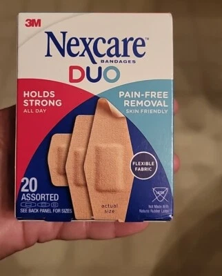Vendajes 3M Nexcare Duo 20 tela flexible surtida Foto 1 de 2