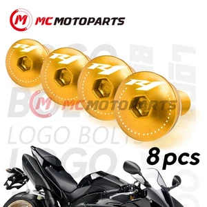 GOLD Windscreen Bolt Kit M5 For Yamaha YZF R1 98-2006 R1M R1S 15-20 - Picture 1 of 3
