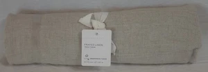 NWT POTTERY BARN LIGHT FLAX FRAYED LINEN TABLE THROW 50" SQUARE $99 MSRP - Picture 1 of 8
