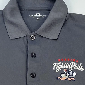 Reading Fightin Phils Poloshirt Gr. S Vansport gesticktes Logo grau Polyester - Bild 1 von 12
