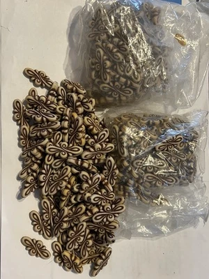 Antiguas cuentas beige elegantes cuentas de plástico acrílico 31 mm Foto 1 de 2