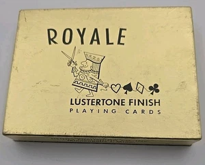 Vintage Heines Royale Double Deck Playing Cards Lustertone Finish Minnesota - Picture 1 of 10