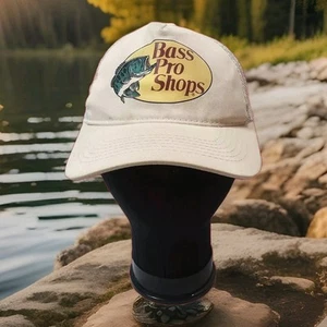 Bass Pro Shops Herren Cap Weiß Mesh Back Snapback Vintage LESEN - Bild 1 von 4