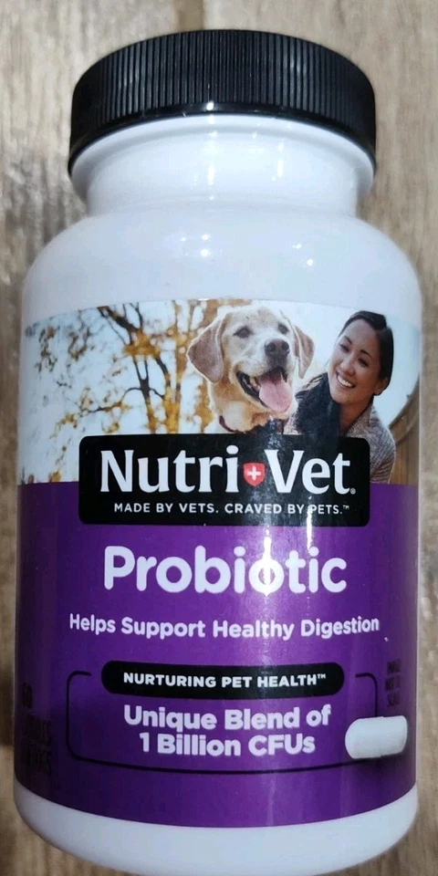 Nutri-Vet Probiotics Capsules for Dogs Supports Digestive Health, 60 Count - Image 1 of 3