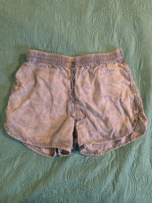 Pantalones Cortos Para Mujer Juicy Couture Pequeños Azul Claro Lyocell Cordón Cintura Elástica Foto 1 de 4