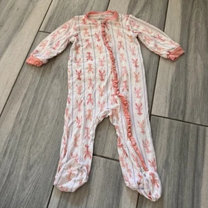 Bebé Milkberry bambú de una pieza para dormir 6-9 Mos. Pijama langosta cangrejo de mar - Imagen 1 de 5