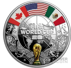 FIFA WORLD CUP Monnaie Argent 1000 Tenge Kazakhstan 2026 - Afbeelding 1 van 2