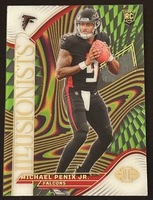 2024 Panini Illusions MICHAEL PENIX JR. Illusionists Clear Rookie #6 Atlanta - Image 1 of 2