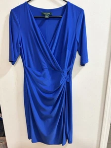 Lauren Ralph Lauren Damen Blau Wickelkleid Größe 6 - Bild 1 von 3