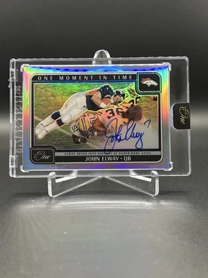 2024 Panini One John Elway One Moment in Time Silver Prizm Auto #71/99 Broncos Foto 1 de 2