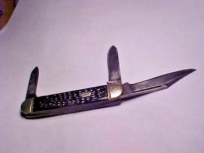 Navaja de Bolsillo Imperial De Colección Hecha en Providence Rode Island Tres Hojas Foto 1 de 4