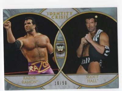 Razor Ramon/Scott Hall 2018 Topps WWE Legends Identity Crisis Card Silver /50 - Image 1 of 2