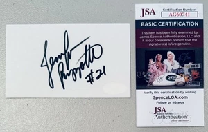 Jennifer Rizzotti Signed Autographed 3x5 Card JSA Cert Connecticut Huskies WNBA - Picture 1 of 1