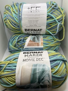 3 Skeins Bernat Maker Home Dec Pacific Varg - Picture 1 of 2