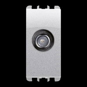TV-SAT-Direktsteckdose 1 Modul Aluminium Urmet 10407AL - Bild 1 von 1