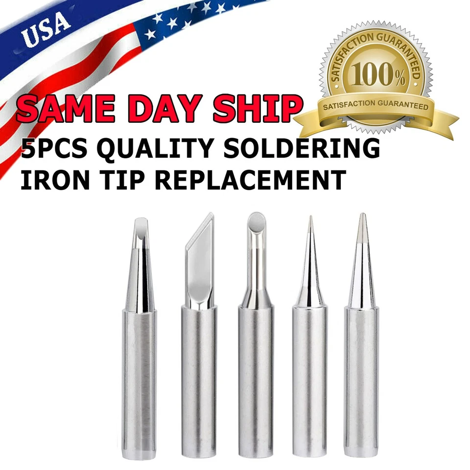 CUSTOM-SIGN 5x Lead-free Replacement Pencil Soldering Tip Solder Iron Tips 900M