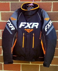 FXR Mens Adrenaline Snowmobile Jacket Black Size L F.A.S.T Flotation - Foto 1 di 11