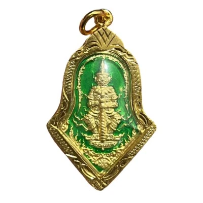 THAO WESSUWAN CAJA DE MICRAS DE ORO BUDA TAILANDÉS AMULETO COLGANTE TALISMÁN CHRAM K843 Foto 1 de 4
