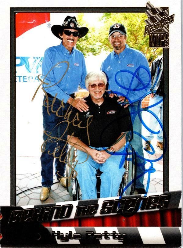 Richard Petty & Kyle Petty autographed NASCAR Card 2008 Press Pass Scenes #85 - Image 1 of 1