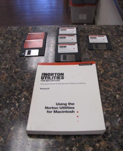 Vintage The Norton Utilities Version 2.0 3.5" Disks for MAC by Symantec -JM3 - Picture 1 of 6