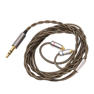 MMCX Earphone Cable 3.5mm Plug Silver Plated Copper Core Earbuds Upgrade Wir - Picture 1 of 24