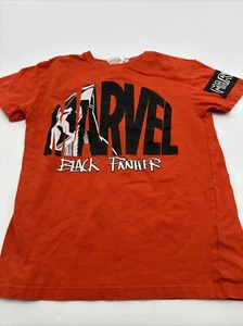 Marvel Black Panther T-Shirt Youth Boy Small Graphic Print Orange ..#17096 - Picture 1 of 9