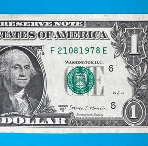 21 August 1978 (F 21081978 E) BIRTHDAY Note $1 One Dollar Bill - Picture 1 of 4