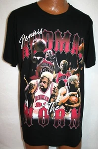 DENNIS RODMAN The Worm Official T-SHIRT XL Retro Style Bulls Basketball USA Made - Picture 1 of 2