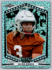 Quinn Ewers 2022 Leaf Draft Metal Portraits Silver Mojo Rookie Card P-QE1