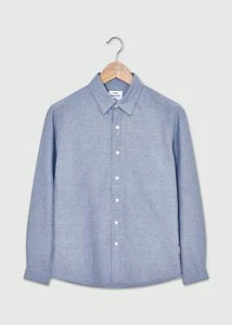 Peter Werth Edward Mens Long Sleeve Shirt Indigo - Picture 1 of 9
