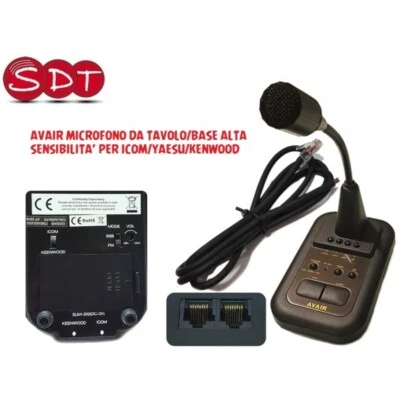 AVAIR/PROXEL AV-508 MICROFONO DA TAVOLO/BASE PER ICOM/YAESU/KENWOOD - Immagine 1 di 2