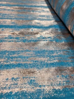 Tela Jacquard Brocado Dorado Turquesa y Metálico Vendida por Yarda Baile de graduación Foto 1 de 4