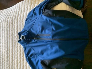 Free Country Snow Jacket Mens Size XL Blue Black Stretch Water Wind Resistant - Picture 1 of 2