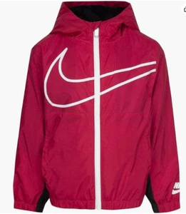 Nike Girls Velboa Windbreaker Kids Jacket Rush Pink Size 4 and 6 - Picture 1 of 2