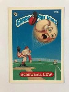 Topps 1987 Garbage Pail Kids Trading Card # 291b Screwball Lew - Picture 1 of 2