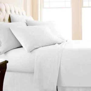 1200TC Series White Solid Ultra Soft Egypt Cotton DeepPkt Choose Bedding Item - Picture 1 of 19