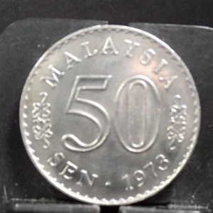 CIRCULATED 1973 50 SEN MALAYSIAN COIN (10318)1,,,,,FREE SHIPPING!!!!! - Picture 1 of 3