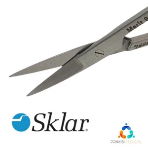 Sklar 22-2520 Dental Curved Serrated Goldman Fox Scissors 5" 30 Day Warranty - Picture 1 of 3