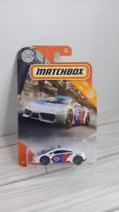 2019 Matchbox City Series Lamborghini Gallardo Police Car #87 WHITE 1:64 - Picture 1 of 6
