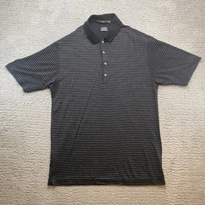 Tiger Woods Polo Mens Small Black White Dri-Fit Logo Short Sleeve Shirt - Picture 1 of 9